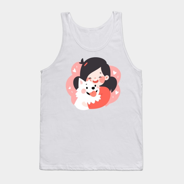 Just a Girl and her dog illustration III Tank Top by Sara-Design2